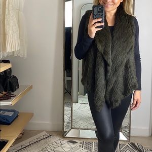 Rabbit fur vest